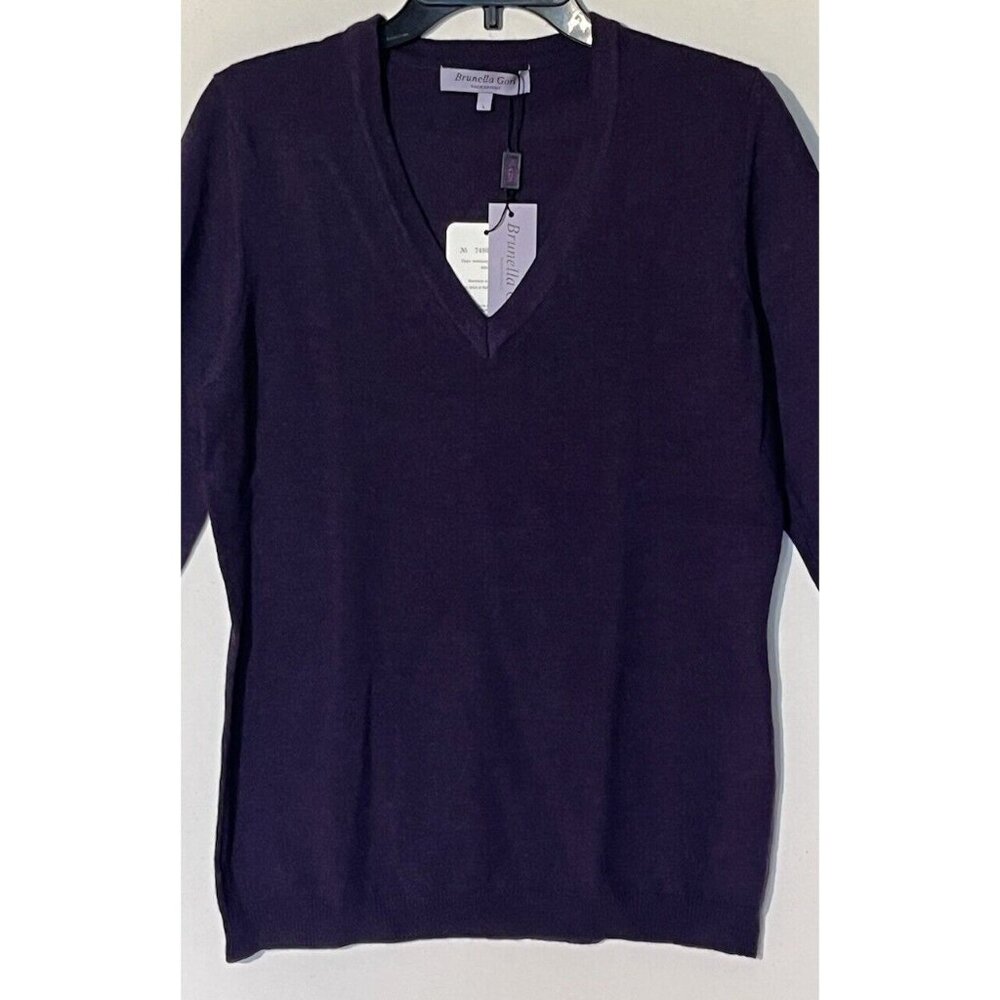 Brunella Gorilla Women’s Classic, Deep Purple, Marino V-Neck Sweater

#13
A-1